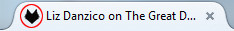 The icon as it appears in Firefox's tab at the top of the document.